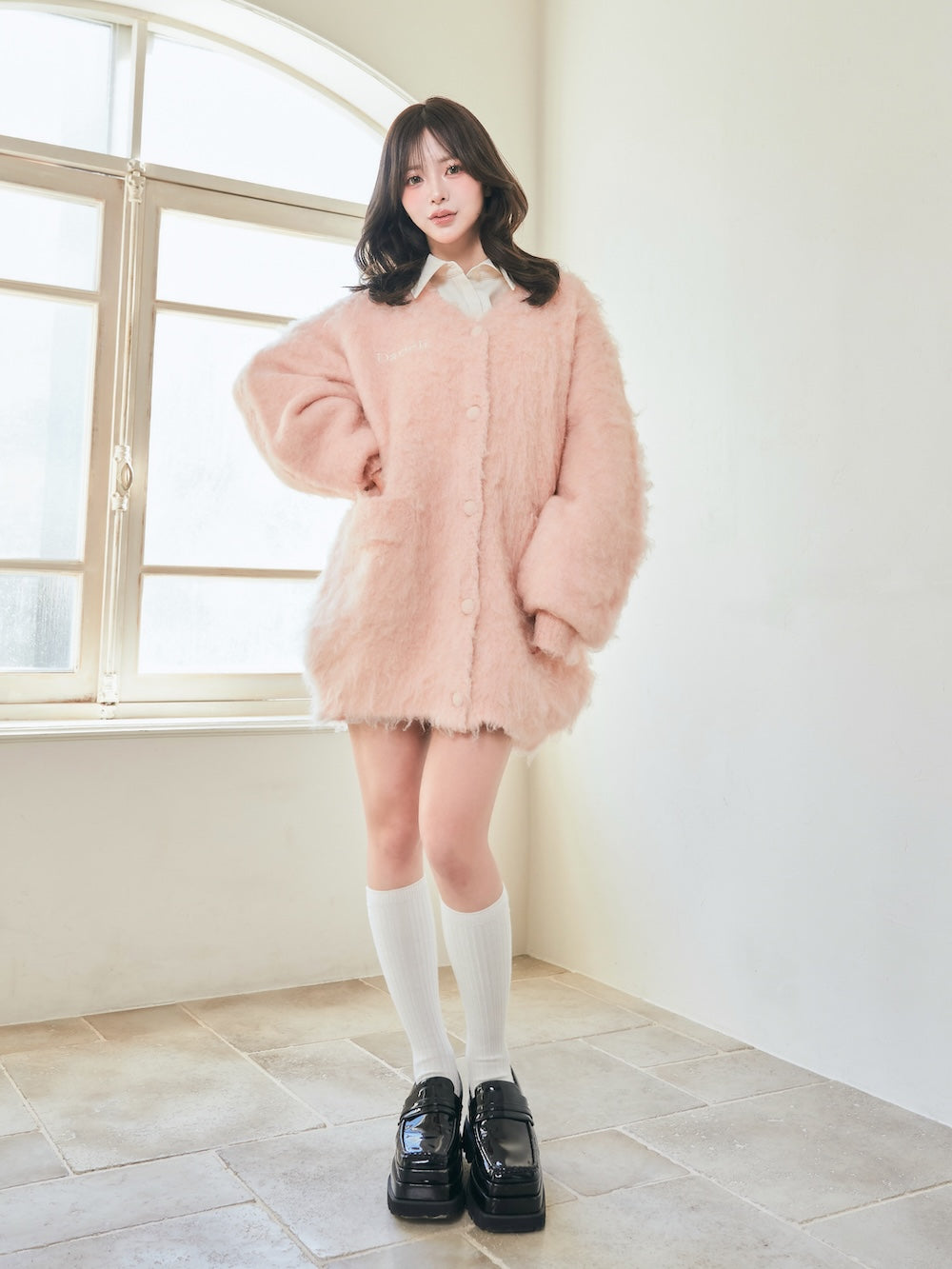 モデル:158cm(着用サイズ:FREE 着用カラー:PNK)