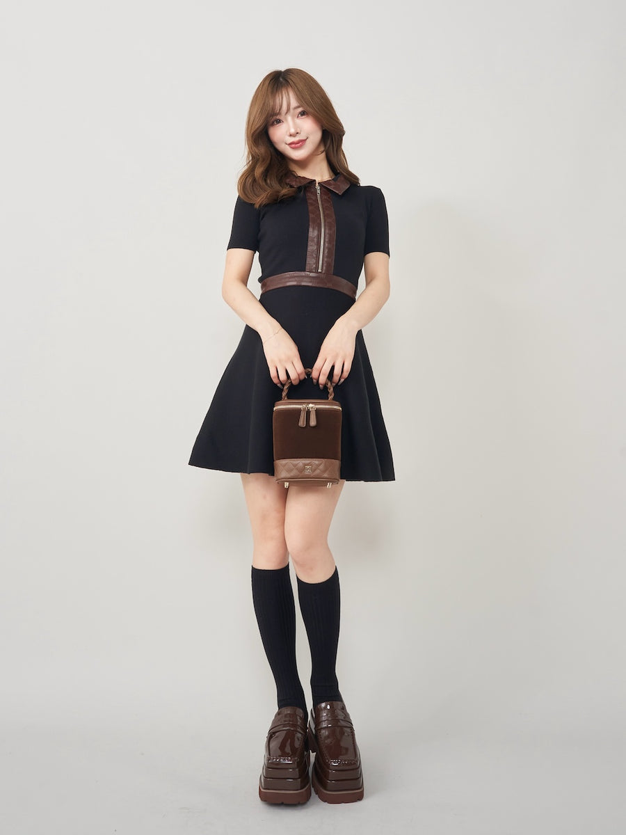 モデル:158cm(着用サイズ:FREE 着用カラー:BLK)