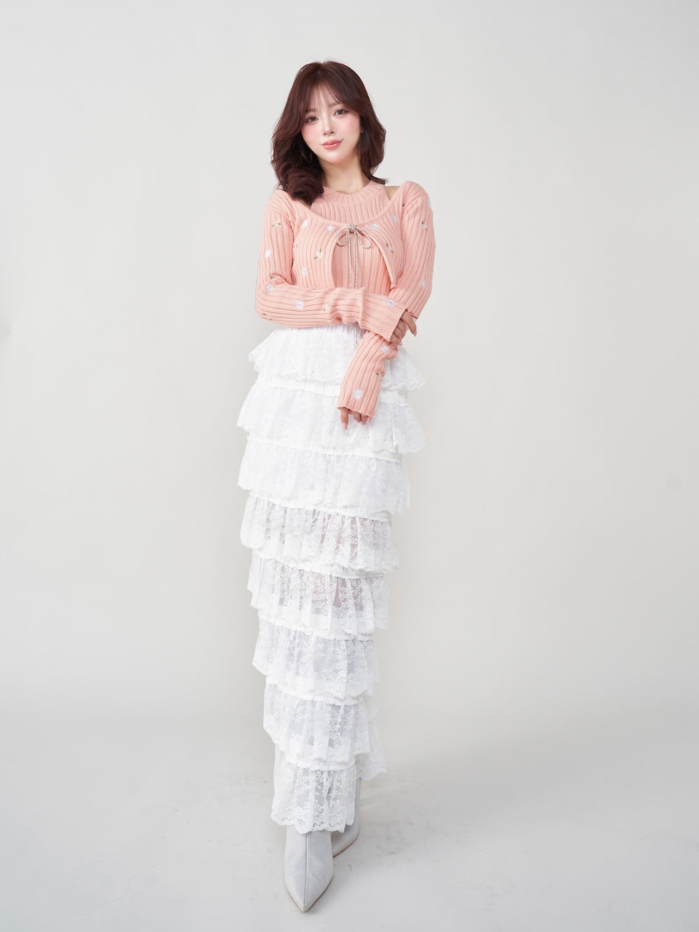 モデル:158cm(着用サイズ:FREE 着用カラー:PNK)