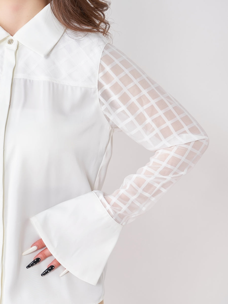 モデル:158cm(着用サイズ:FREE 着用カラー:WHT)