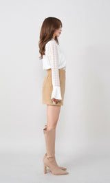 モデル:158cm(着用サイズ:FREE 着用カラー:WHT)