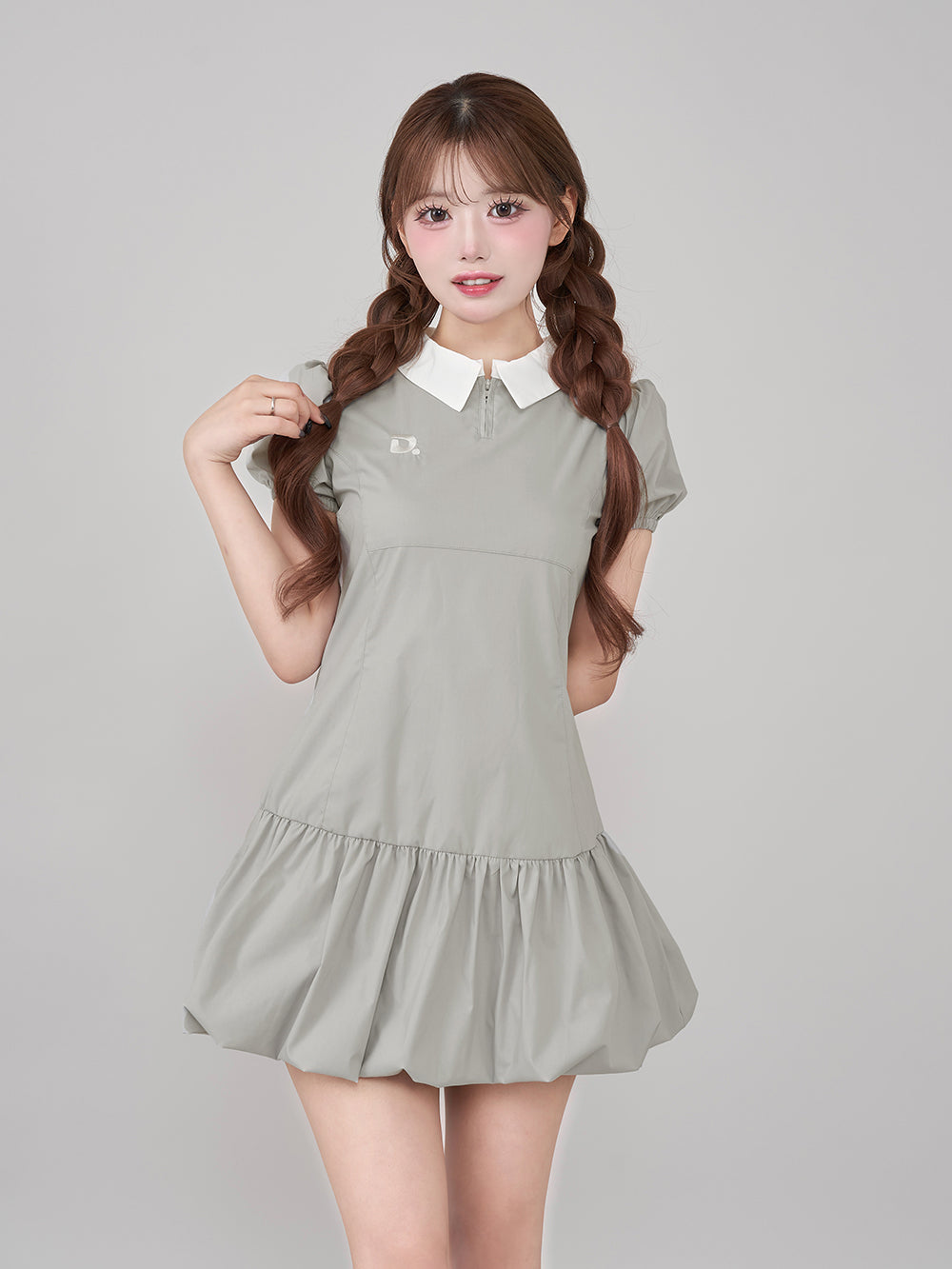 モデル:158cm(着用サイズ:FREE 着用カラー:GRY)