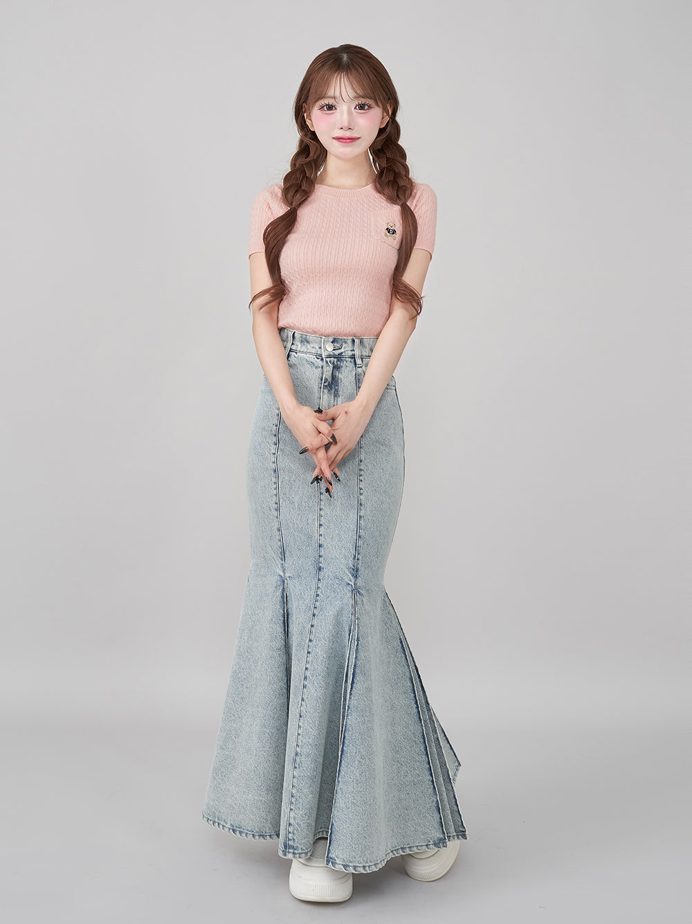モデル:158cm(着用サイズ:FREE 着用カラー:PNK)
