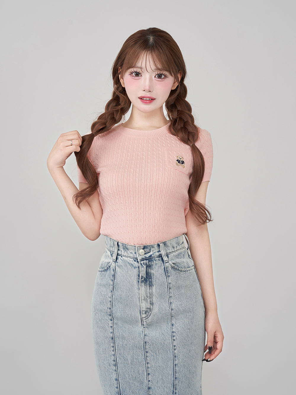 モデル:158cm(着用サイズ:FREE 着用カラー:PNK)