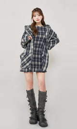 モデル:158cm(着用サイズ:FREE 着用カラー:NVY)