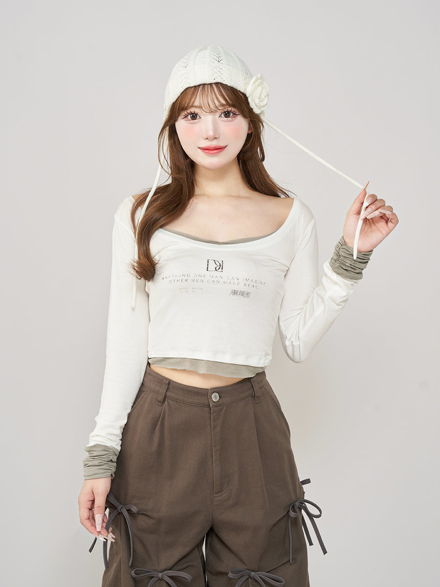 モデル:158cm(着用サイズ:FREE 着用カラー:WHT)