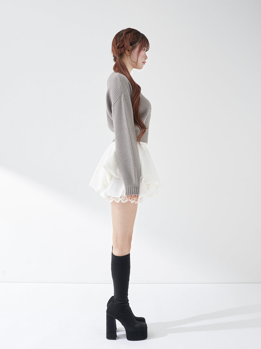 モデル:158cm(着用サイズ:FREE 着用カラー:GRY)