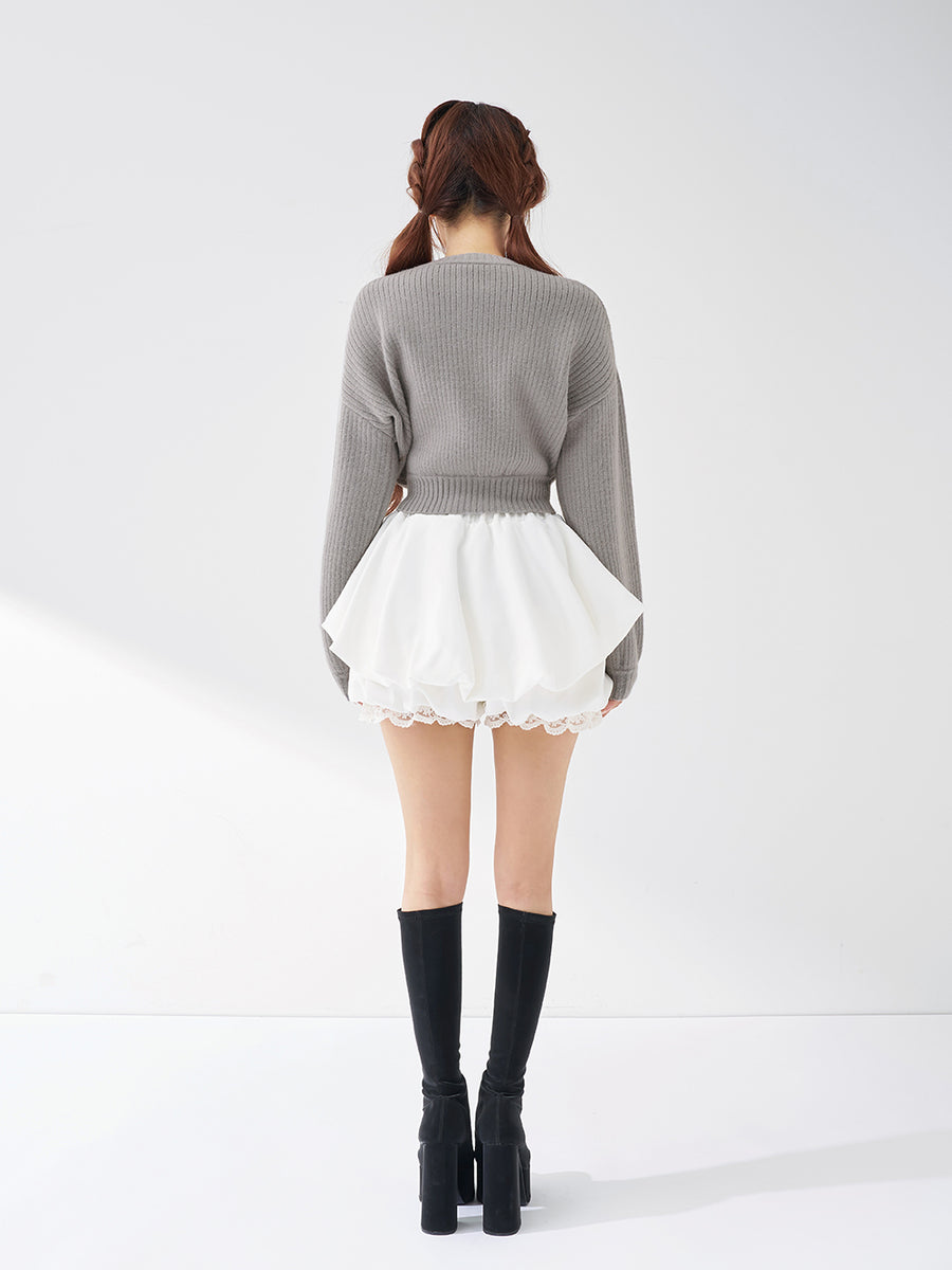モデル:158cm(着用サイズ:FREE 着用カラー:GRY)