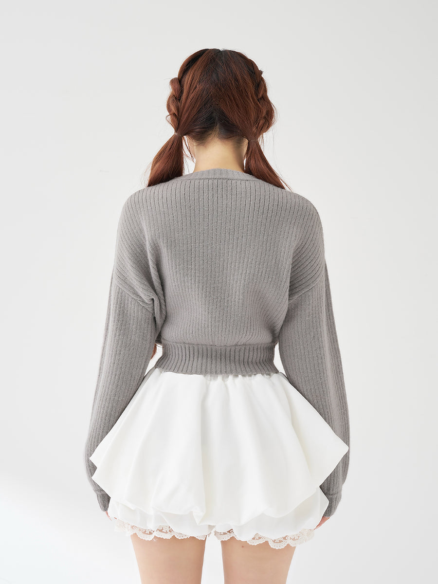 モデル:158cm(着用サイズ:FREE 着用カラー:GRY)