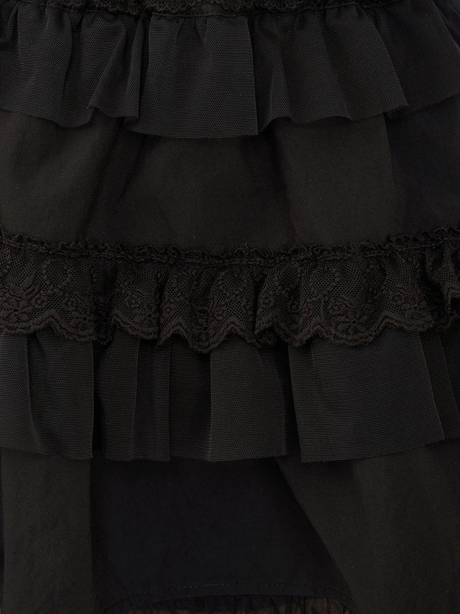 モデル:158cm(着用サイズ:FREE 着用カラー:BLK)
