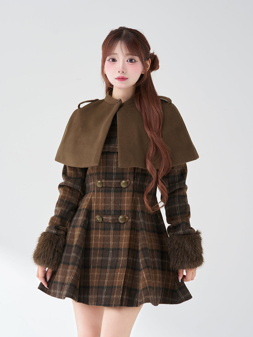 モデル:158cm(着用サイズ:FREE 着用カラー:BRN)