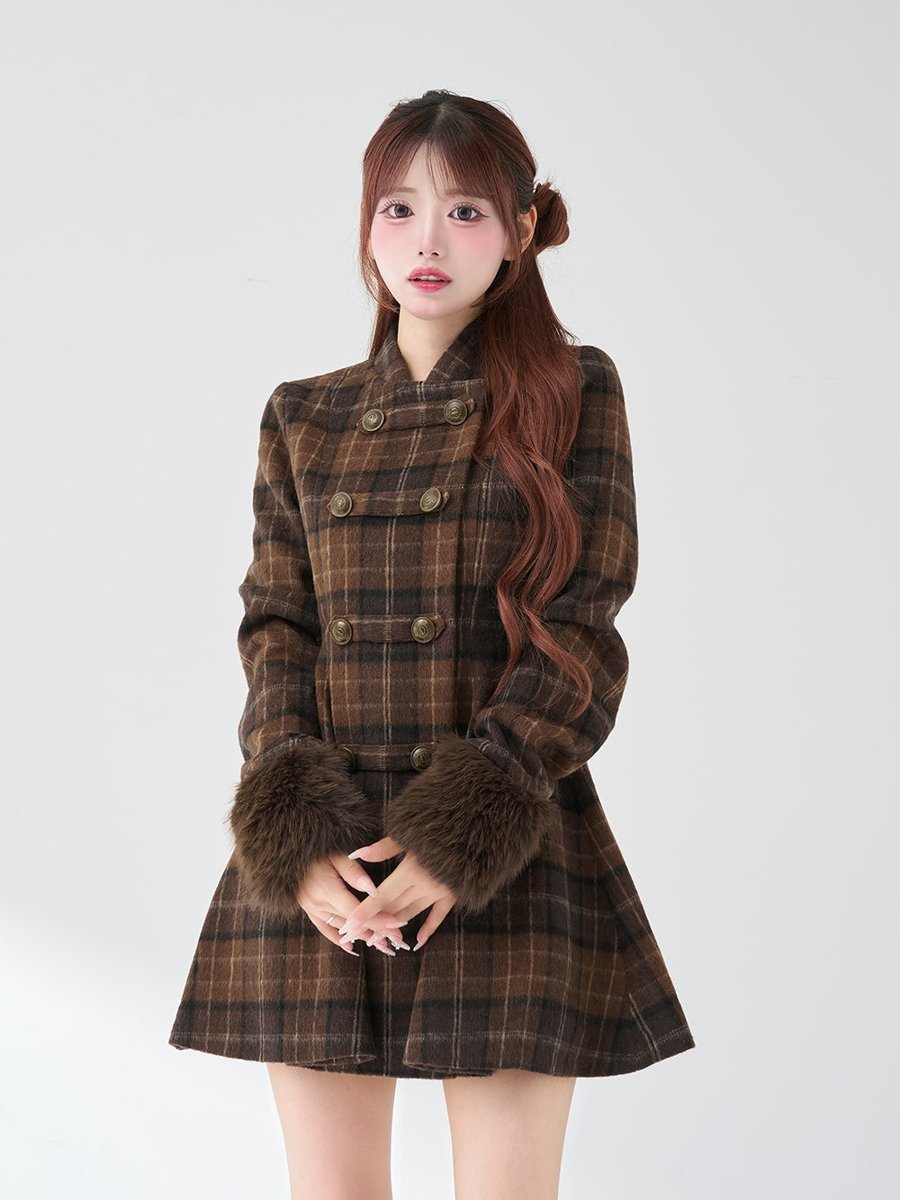 モデル:158cm(着用サイズ:FREE 着用カラー:BRN)
