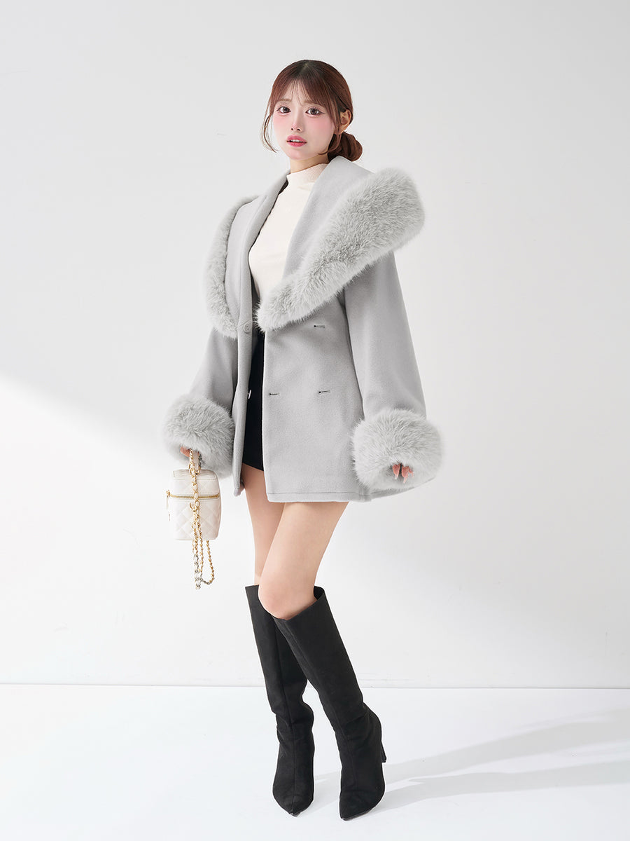 モデル:158cm(着用サイズ:FREE 着用カラー:GRY)