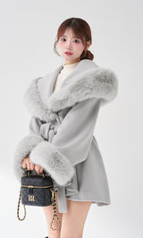 モデル:158cm(着用サイズ:FREE 着用カラー:GRY)