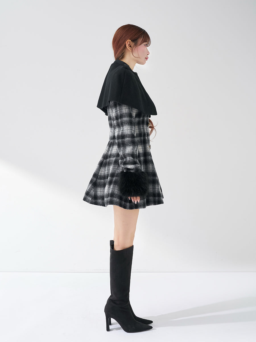 モデル:158cm(着用サイズ:FREE 着用カラー:BLK)