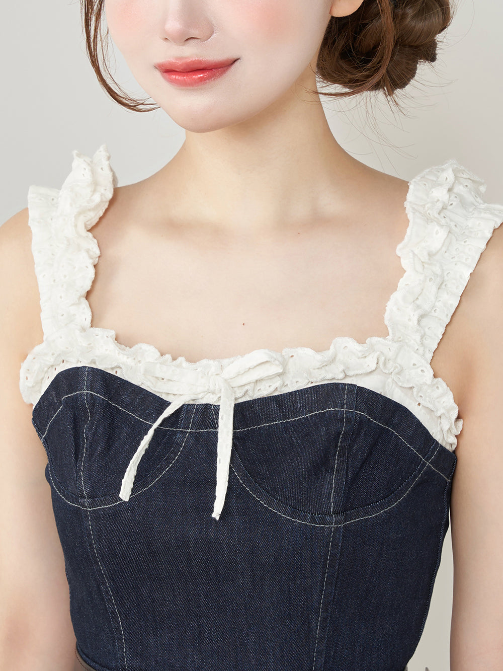 モデル:158cm(着用サイズ:FREE 着用カラー:IND)