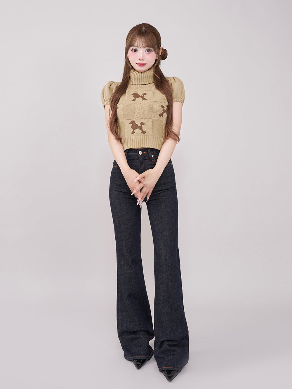 モデル:158cm(着用サイズ:FREE 着用カラー:BEG)