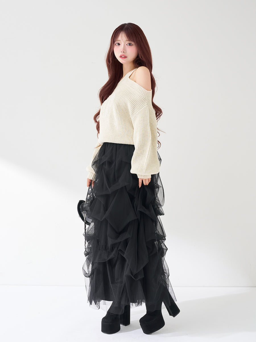 モデル:158cm(着用サイズ:FREE 着用カラー:IVO)