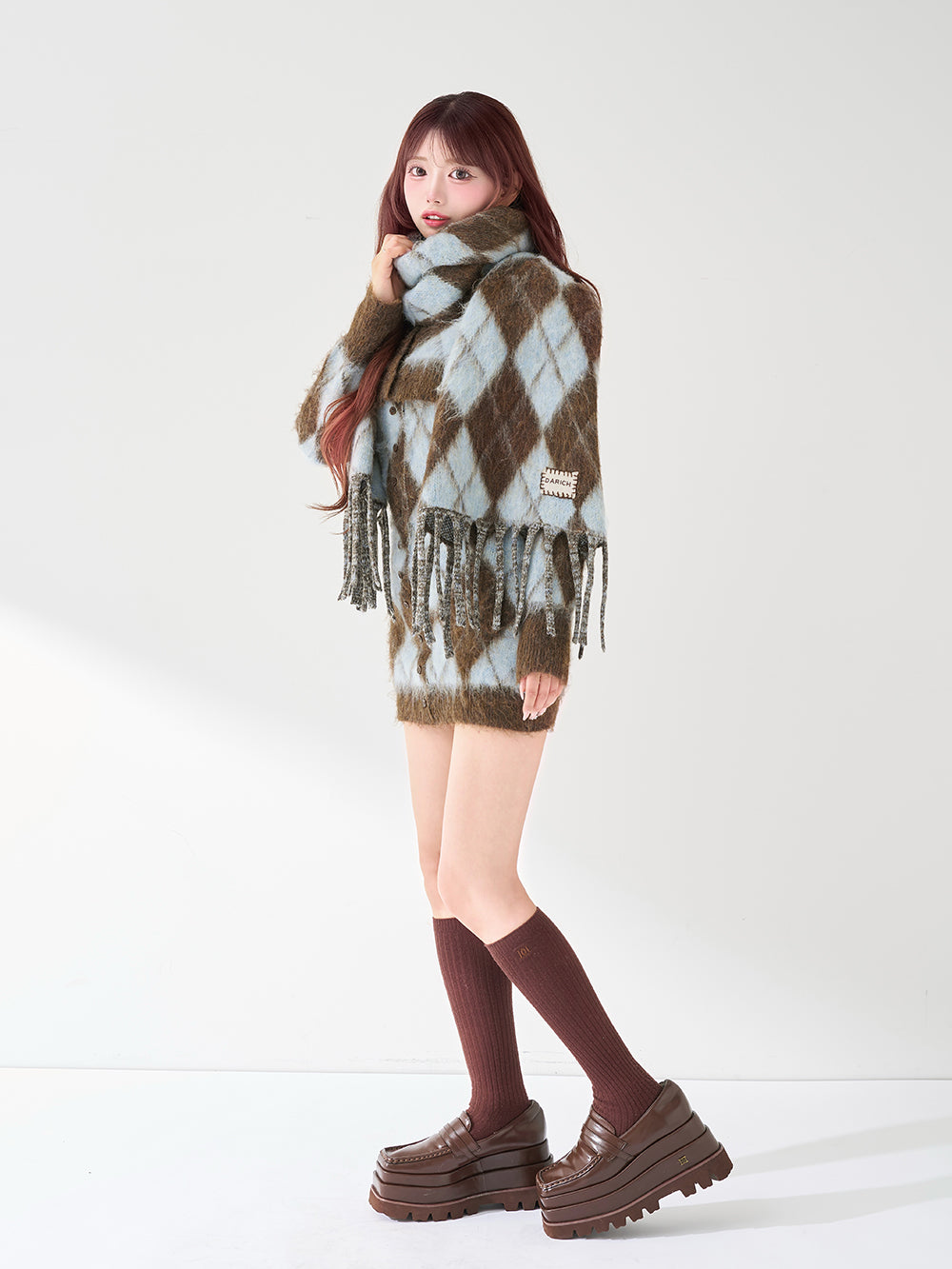 モデル:158cm(着用サイズ:FREE 着用カラー:SAX)