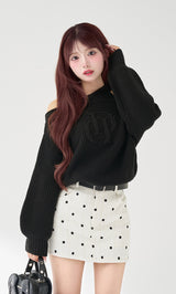 モデル:158cm(着用サイズ:FREE 着用カラー:BLK)