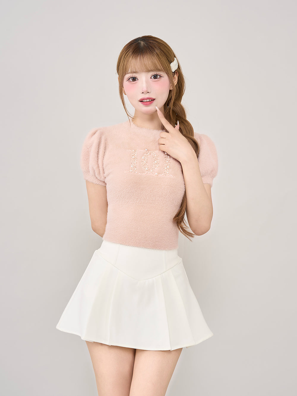 モデル:158cm(着用サイズ:FREE 着用カラー:PNK)