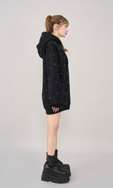 モデル:158cm(着用サイズ:FREE 着用カラー:BLK)