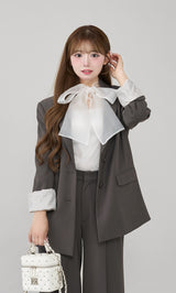 モデル:158cm(着用サイズ:FREE 着用カラー:C-GRY)