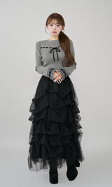 モデル:158cm(着用サイズ:FREE 着用カラー:GRY)