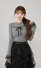 モデル:158cm(着用サイズ:FREE 着用カラー:GRY)