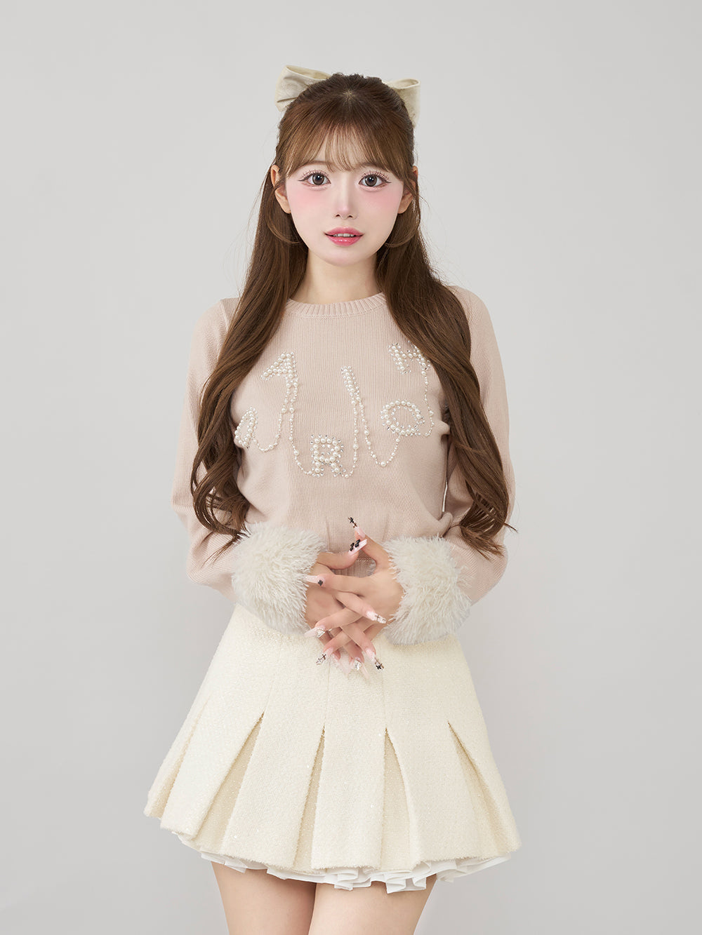 DARICHロゴパールニットトップス - pnk