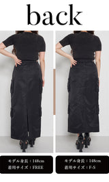 モデル:148cm(着用サイズ:F-S/FREE 着用カラー:BLK)