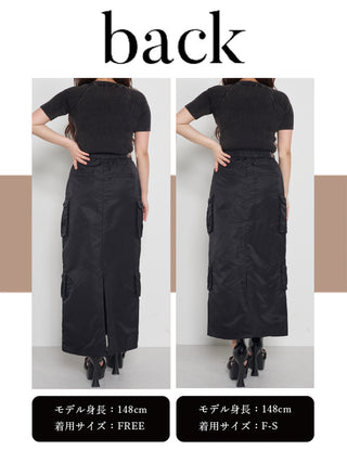 モデル:148cm(着用サイズ:F-S/FREE 着用カラー:BLK)
