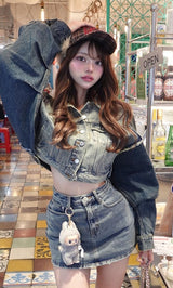 モデル:163cm(着用サイズ:FREE 着用カラー:BLU)