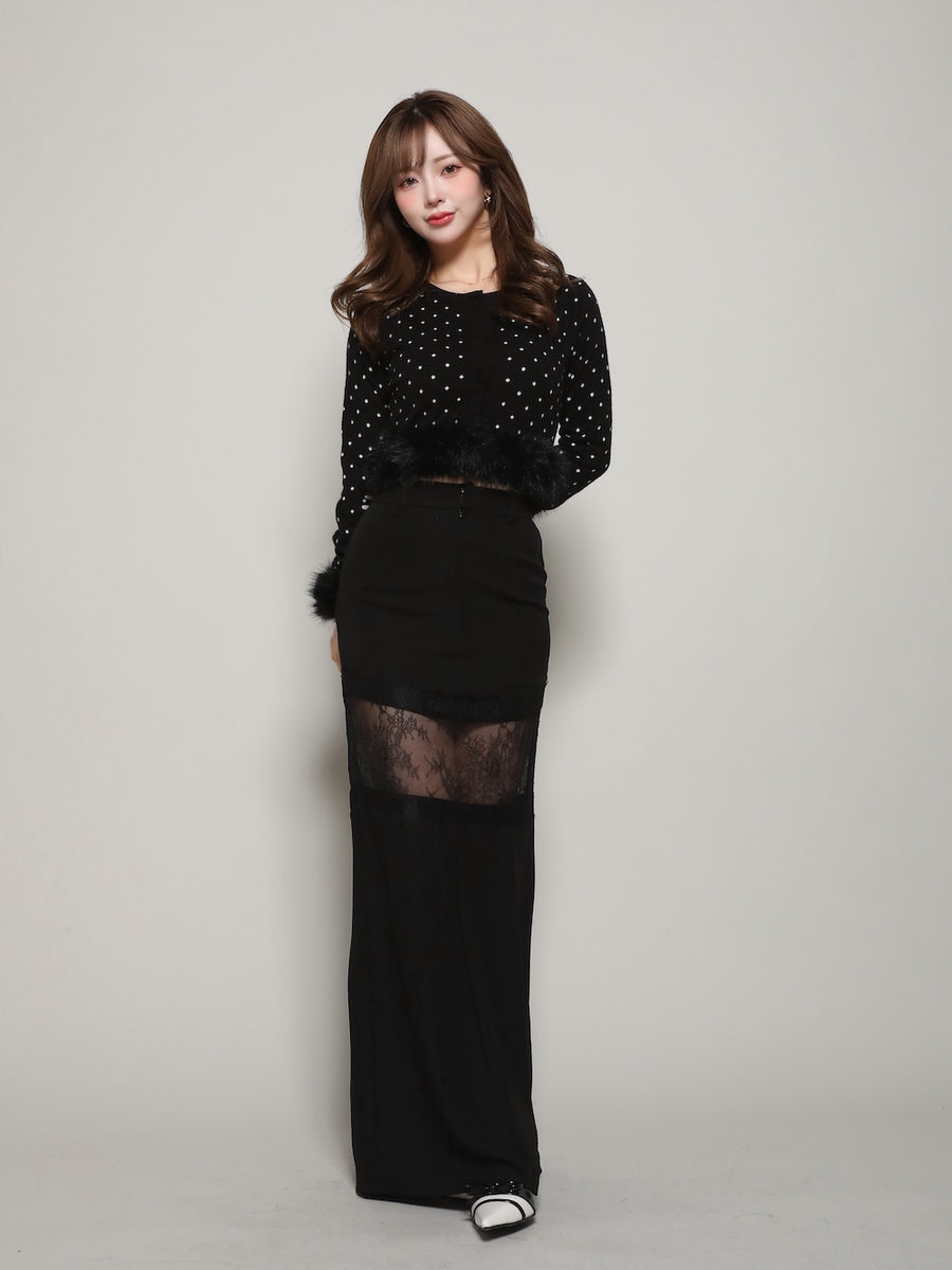 モデル:158cm(着用サイズ:FREE 着用カラー:BLK)