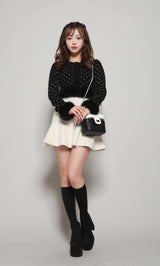 モデル:158cm(着用サイズ:FREE 着用カラー:BLK)