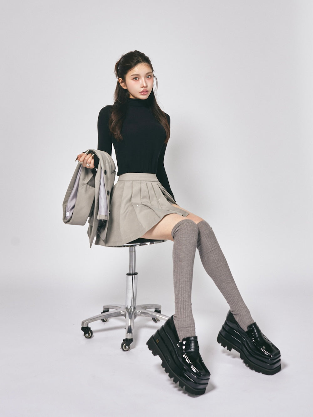 モデル:160cm(着用サイズ:S 着用カラー:GRY)