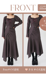 モデル:155cm(着用サイズ:FREE/F-S 着用カラー:BLK)