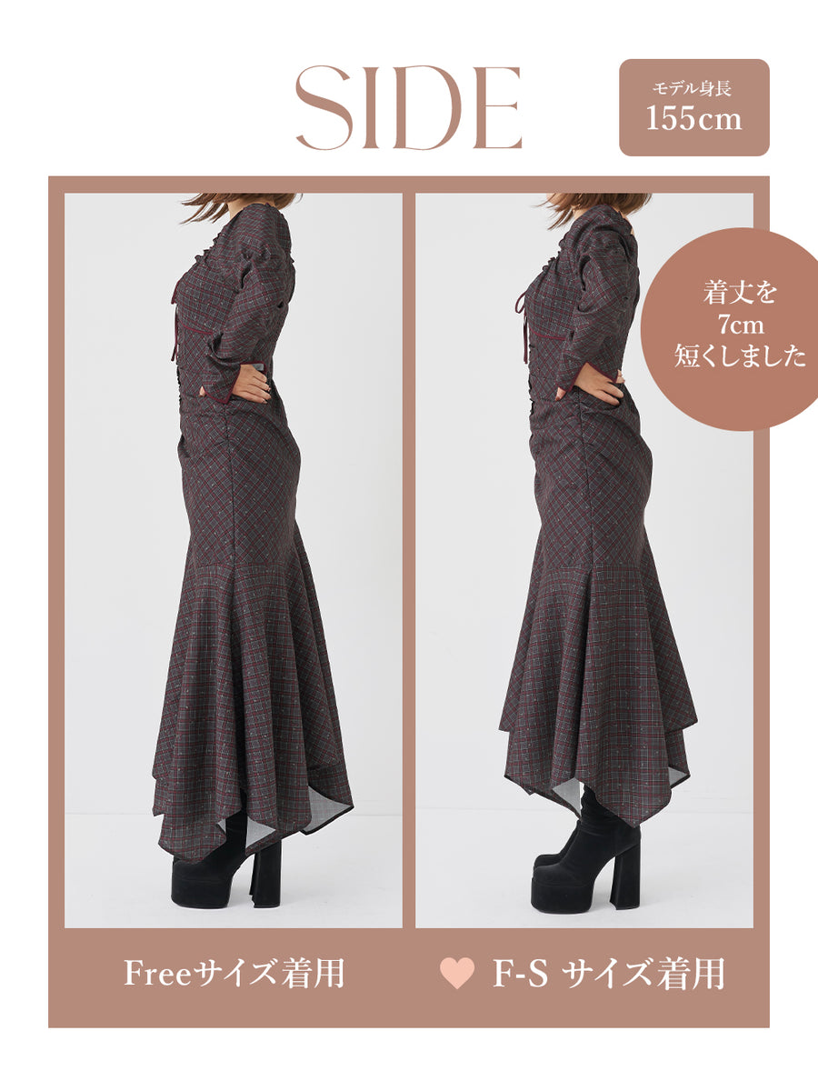モデル:155cm(着用サイズ:FREE/F-S 着用カラー:BLK)