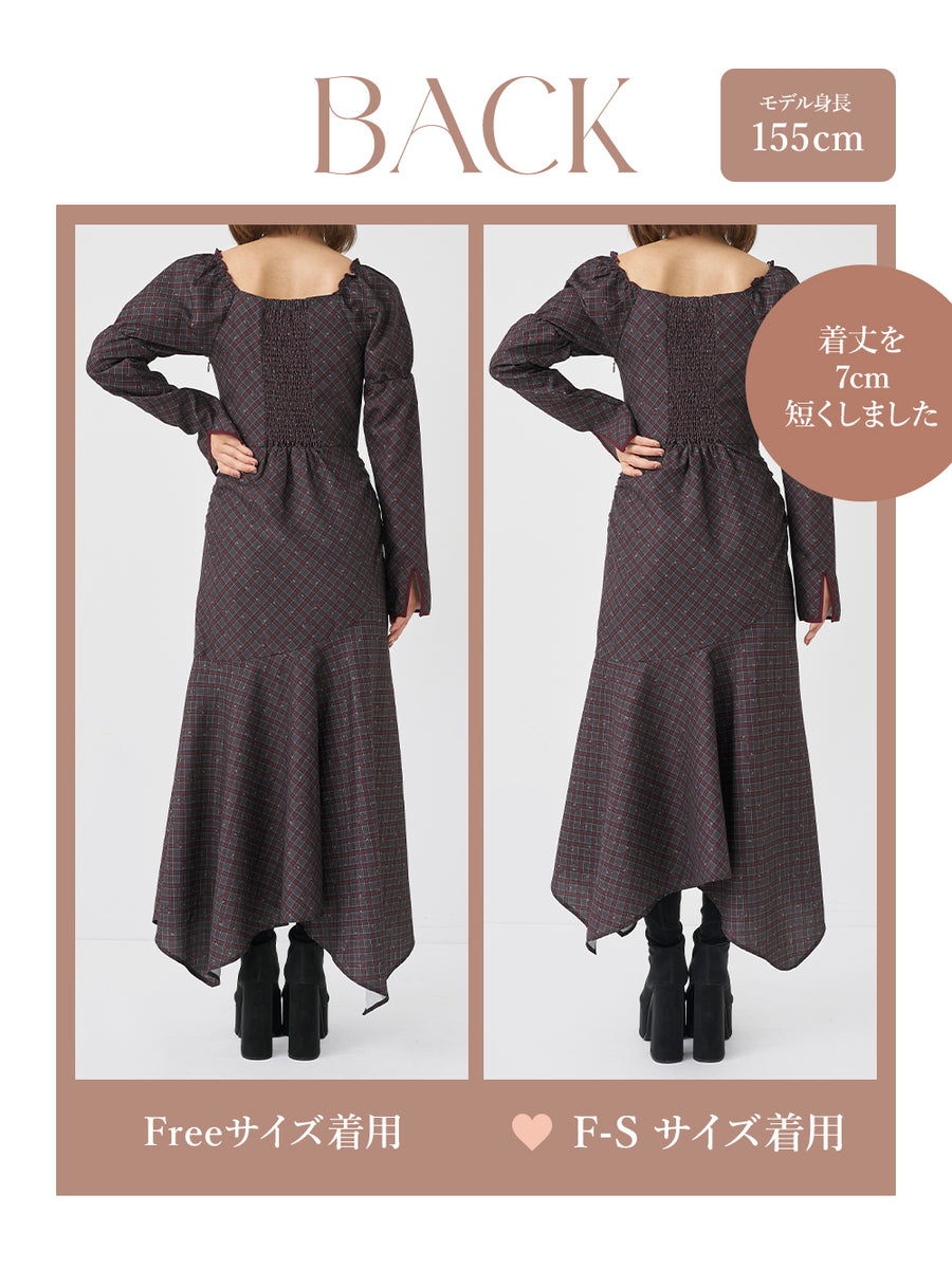 モデル:155cm(着用サイズ:FREE/F-S 着用カラー:BLK)