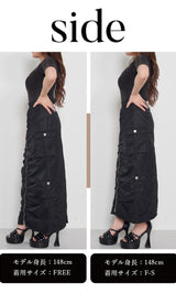 モデル:148cm(着用サイズ:F-S/FREE 着用カラー:BLK)