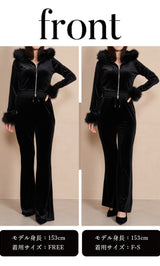 モデル:153cm(着用サイズ:F-S/FREE 着用カラー:BLK)