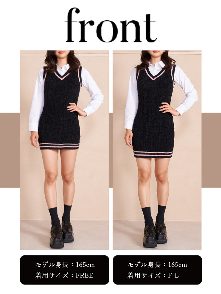 モデル:165cm(着用サイズ:FREE/F-L 着用カラー:BLK)