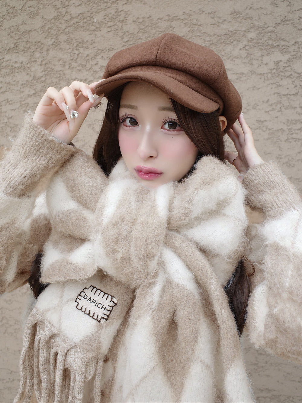 モデル:156cm(着用サイズ:FREE 着用カラー:BEG)