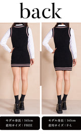 モデル:165cm(着用サイズ:FREE/F-L 着用カラー:BLK)