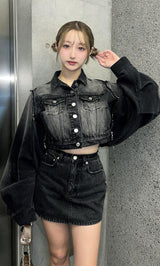 モデル:155cm(着用サイズ:FREE 着用カラー:BLK)