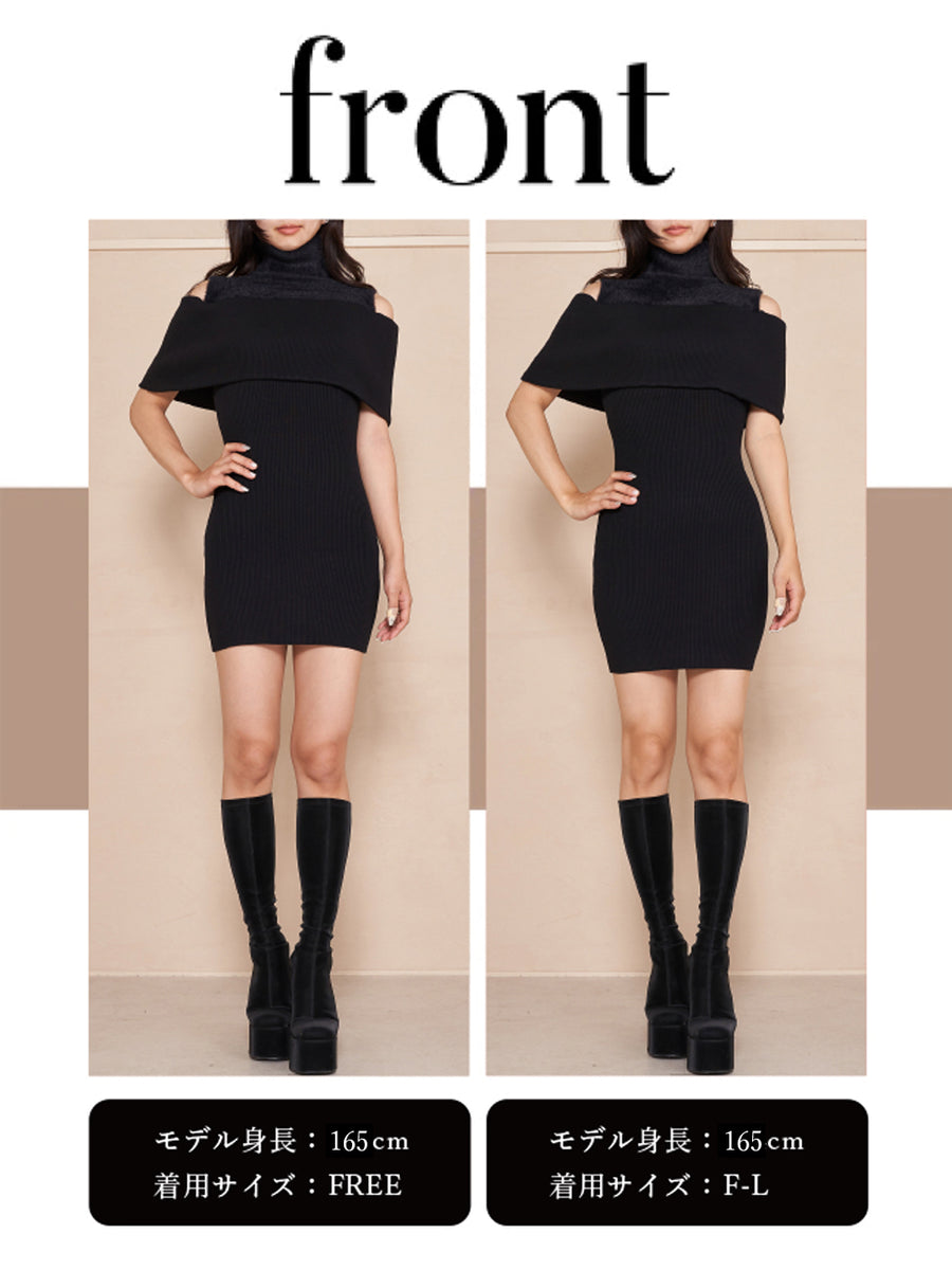 モデル:165cm(着用サイズ:FREE/F-L 着用カラー:BLK)