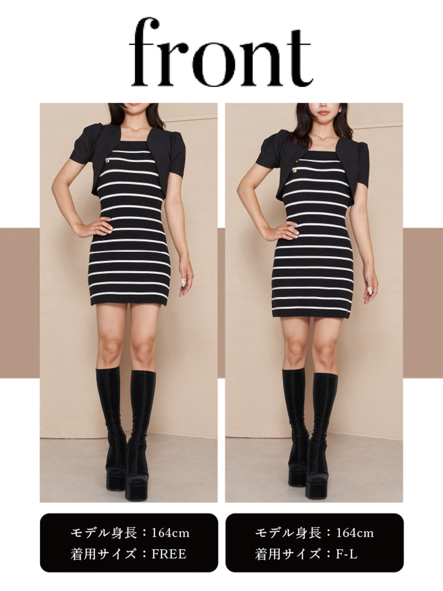 モデル:165cm(着用サイズ:FREE/F-L 着用カラー:BLK)