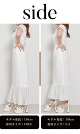 モデル:148cm(着用サイズ:F-S/FREE 着用カラー:WHT)
