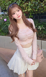 モデル:157cm(着用サイズ:FREE 着用カラー:PNK)