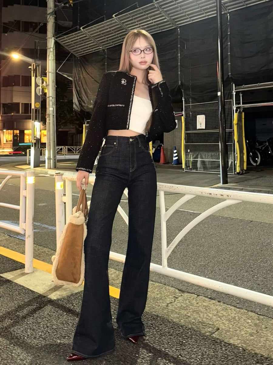 モデル:163cm(着用サイズ:FREE 着用カラー:BLK)